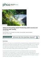 Where do the parties stand? Protecting water sources and drinking water quality