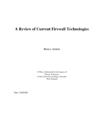 A review of current firewall technologies
