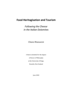 Food Heritagisation and Tourism. Following the Cheese in the Italian Dolomites