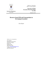Resource-based FDI and Expropriation in Developing Economies