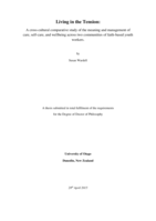 Living in the Tension: A cross-cultural comparative study of the meaning and management of care, self-care, and wellbeing across two communities of faith-based youth workers.