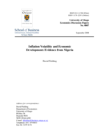 Inflation Volatility and Economic Development: Evidence from Nigeria