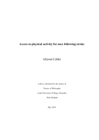 Access to physical activity for men following stroke