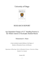 Age Dependent Changes of Ca2+ Handling Proteins in the Tibialis Anterior of Dystrophic Skeletal Muscle