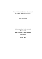 Use of environmental context reinstatement to facilitate children's event recall