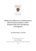 Medication adherence in inflammatory bowel disease patients: a New Zealand-wide inter-disciplinary investigation