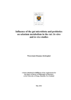 Influence of the gut microbiota and probiotics on selenium metabolism in the rat: In vitro and in vivo studies