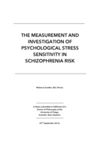 The Measurement and Investigation of Psychological Stress Sensitivity in Schizophrenia Risk