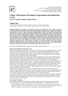 Clients’ motivations, perceptions, expectations and satisfaction levels: The New Zealand mountain guiding industry