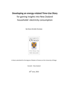 Developing an energy-related Time-Use Diary  for gaining insights into New Zealand households’ electricity consumption