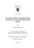 Pre-emptive efficacy of sustained-release ibuprofen and etoricoxib in third molar surgery