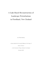 A Lake-Based Reconstruction of Landscape Perturbations in Fiordland, New Zealand
