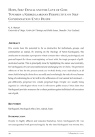 Hope, Self-Denial and the Love of God: Towards a Kierkegaardian Perspective on Self-Condemnation-Unto-Death