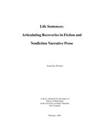 Life sentences: Articulating recoveries in fiction and nonfiction narrative prose