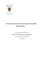 Personality characteristics and self-reported oral health