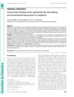 University foodservices’ potential for providing environmental education to students