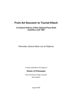 From Art Souvenir to Tourist Kitsch: A Cultural History of New Zealand Paua Shell Jewellery until 1981