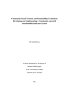 Community-based tourism and sustainability evaluation: Developing and implementing a community-operated sustainability indicator system