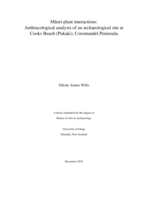 Māori-plant interactions: Anthracological analysis of an archaeological site at Cooks Beach (Pukaki), Coromandel Peninsula