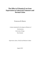 The effect of vitamin D on gene expression in colorectal tumours and normal colon.