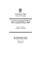 Local government GIS in New Zealand since 1989