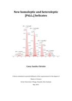 New homoleptic and heteroleptic [Pd2L4] helicates.