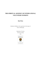 The spiritual journey of international volunteer tourists