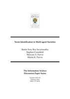 Norm identification in multi-agent societies