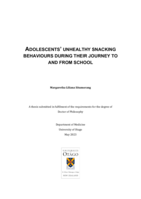 Adolescents' unhealthy snacking behaviours during their journey to and from school