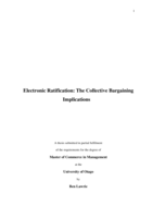 Electronic Ratification: the Collective Bargaining Implications