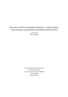 Firearms in the New Zealand community: A study of place, socio-economic considerations and urban-rural contrasts