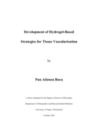 Development of hydrogel-based strategies for tissue vascularisation