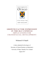 Growth Factor Expression In The Rat Condyle - Implications For Craniofacial Development