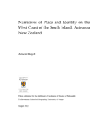 Narratives of place and identity on the West Coast of the South Island, Aotearoa New Zealand