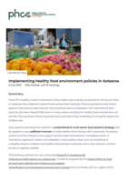 Implementing healthy food environment policies in Aotearoa