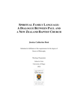 Spiritual family language: A dialogue between Paul and a New Zealand Baptist church