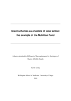 Grant schemes as enablers of local action: the example of the Nutrition Fund