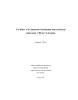 The Effect of a Community Sensitization Intervention on Knowledge of TB in The Gambia