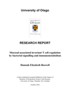 Mucosal-associated invariant T cell regulation by bacterial signalling and immunometabolism