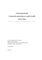 Cultivating health: community gardening as a public health intervention