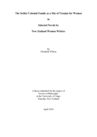 The settler colonial family as a site of trauma for women in selected novels by New Zealand women writers