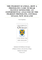 The Pigroot scandal; how a phonolite came to bear mantle xenoliths: an experimental analysis of the Pigroot phonolite, Central Otago, New Zealand