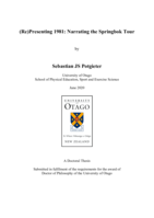 (Re)Presenting 1981: Narrating the Springbok tour