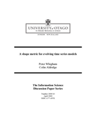 A shape metric for evolving time series models
