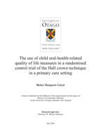 The use of child oral-health-related quality of life measures in a randomised control trial of the Hall crown technique in a primary care setting