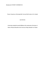 Women's Experiences of Becoming Elite Track and Field Coaches in New Zealand
