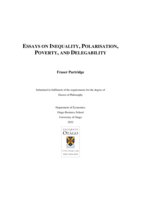Essays on inequality, polarisation, poverty, and delegability