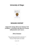 Epigenetic Change Driven by Immune Cell Oxidants: A Potential Link Between Chronic Inflammation and Cancer.