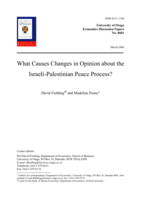 What causes changes in opinion about the Israeli-Palestinian peace process?