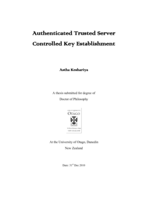 Authenticated Trusted Server Controlled Key Establishment